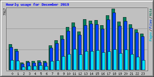 Hourly usage for December 2019