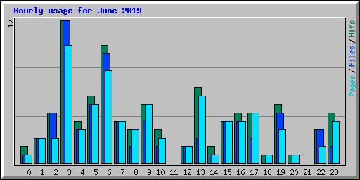 Hourly usage for June 2019
