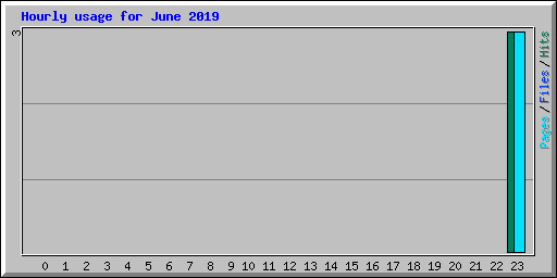 Hourly usage for June 2019